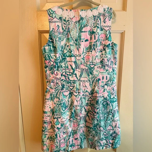Colorful Sleeveless Dress with Tropical Print - Picture 3 of 6